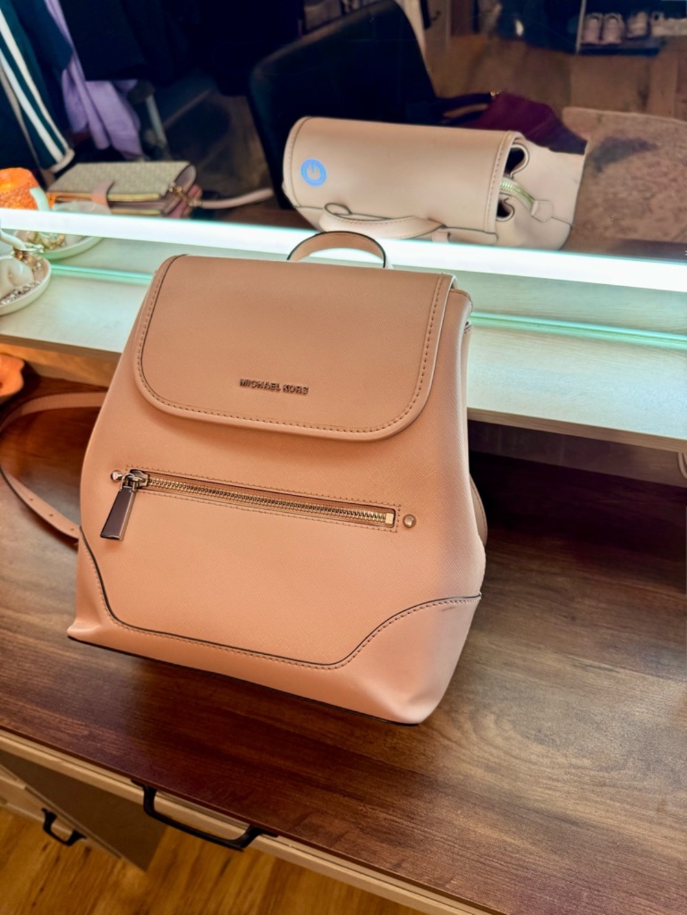 Michael Kors Pink Harrison Backpack